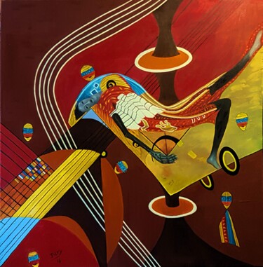 Pintura titulada "Paresse" por Monique-Laurence Jury, Obra de arte original, Oleo Montado en Bastidor de camilla de madera