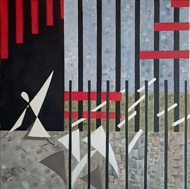 Peinture intitulée "L'envol" par Monique-Laurence Jury, Œuvre d'art originale, Huile Monté sur Châssis en bois