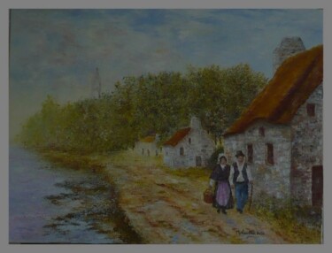 "Paysage breton" başlıklı Tablo Monique Laville tarafından, Orijinal sanat, Petrol