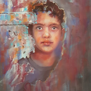 Painting titled "Palestine" by Monique Marie François (Moma), Original Artwork, Pastel