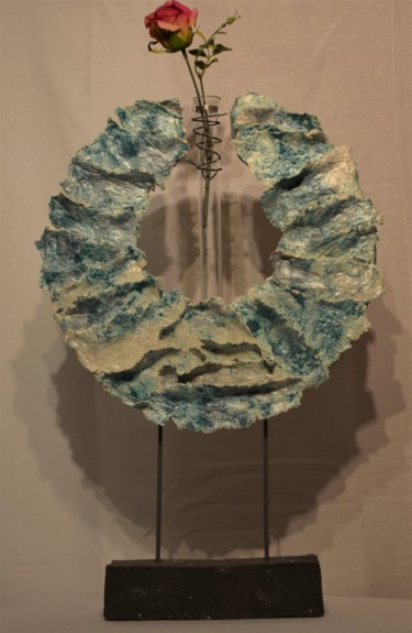 Sculpture titled "Turquoise" by Monique Schoonenburg (MSC), Original Artwork