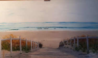 Peinture intitulée "Un coin de plage" par Monique Schoonenburg (MSC), Œuvre d'art originale, Acrylique
