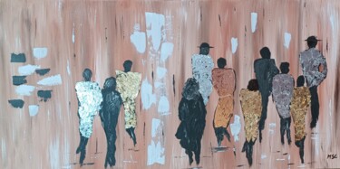Pintura titulada "Toujours avancer" por Monique Schoonenburg (MSC), Obra de arte original, Acrílico