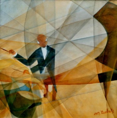 Peinture intitulée "quadriptyque (ici n…" par Monique Tackels, Œuvre d'art originale, Huile