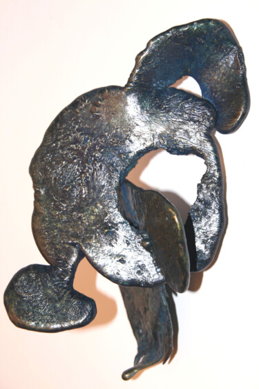 Sculpture intitulée "Maman Eléphant de M…" par Monique Vivian, Œuvre d'art originale, Métaux