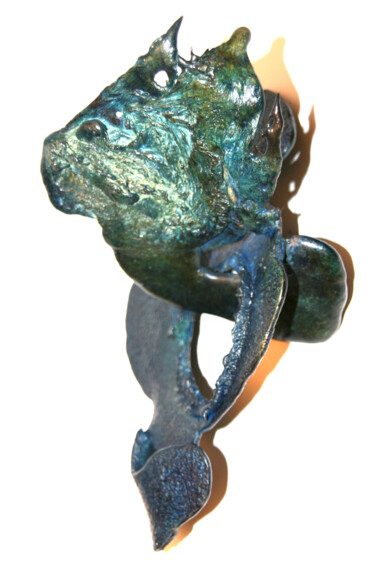 雕塑 标题为“Dragon au fond des…” 由Monique Vivian, 原创艺术品, 金属