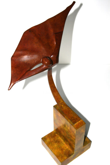 Sculpture titled "Voltige" by Monique Vivian, Original Artwork, Metals