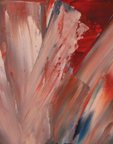 Painting titled "Explosion d'un Volc…" by Monique Vivian, Original Artwork, Oil