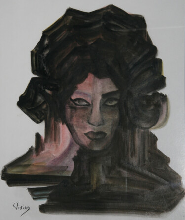 Peinture intitulée "Turandot" par Monique Vivian, Œuvre d'art originale, Encre