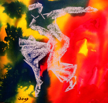 Peinture intitulée "Ballet - Le Corsair…" par Monique Vivian, Œuvre d'art originale, Pastel