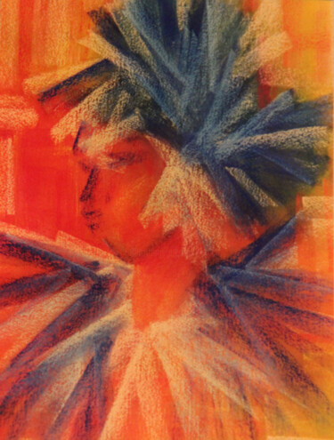 Peinture intitulée "Arlequin" par Monique Vivian, Œuvre d'art originale, Pastel