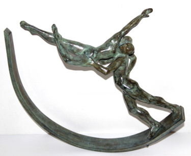 Sculpture titled "Ballet - Vision d'u…" by Monique Vivian, Original Artwork, Metals