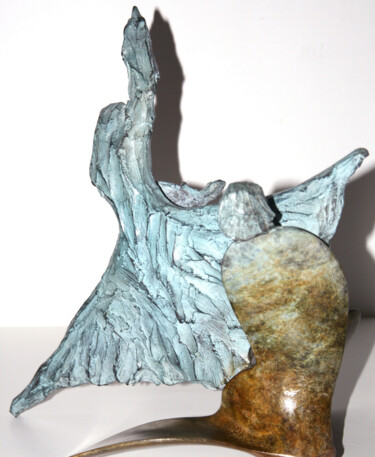 Sculpture intitulée "Le Lac des Cygnes -…" par Monique Vivian, Œuvre d'art originale, Métaux