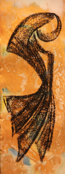 Pintura titulada "La Femme Papillon" por Monique Vivian, Obra de arte original, Pastel