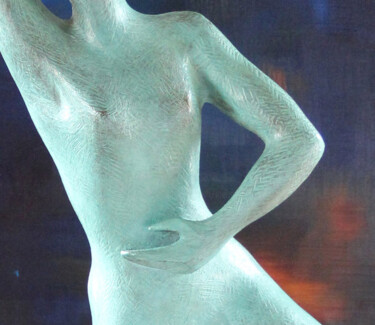 Sculpture intitulée "Martha Graham - Scu…" par Monique Vivian, Œuvre d'art originale, Métaux
