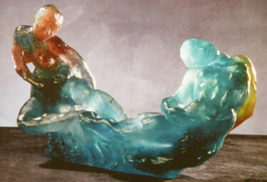 Sculpture titled "Passion - Pâte de V…" by Monique Vivian, Original Artwork, Glass