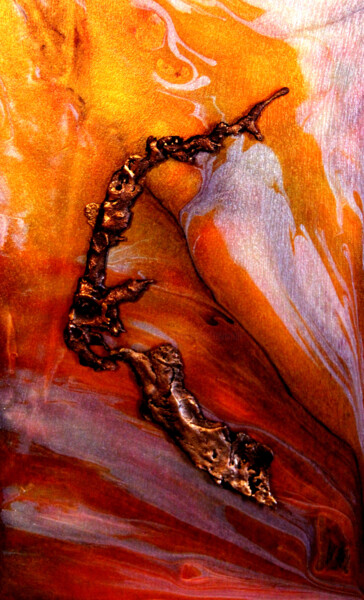 Sculpture titled "Le Serpent - Symbol…" by Monique Vivian, Original Artwork, Metals