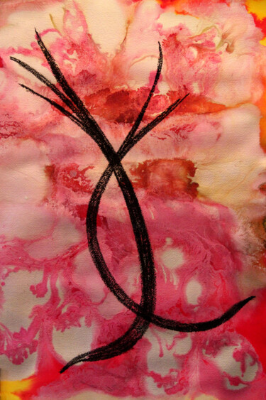 Painting titled "Le Serpent - Symbol…" by Monique Vivian, Original Artwork, Pastel