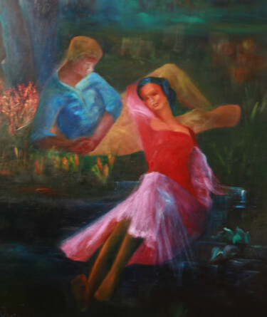 Pittura intitolato "Le Printemps - Viva…" da Monique Vivian, Opera d'arte originale, Olio
