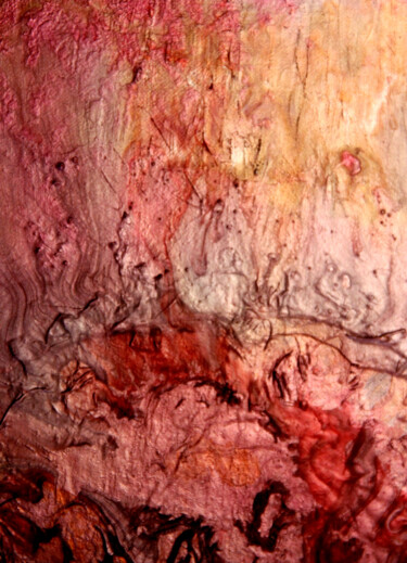 Painting titled "Explosion d'un Volc…" by Monique Vivian, Original Artwork, Acrylic