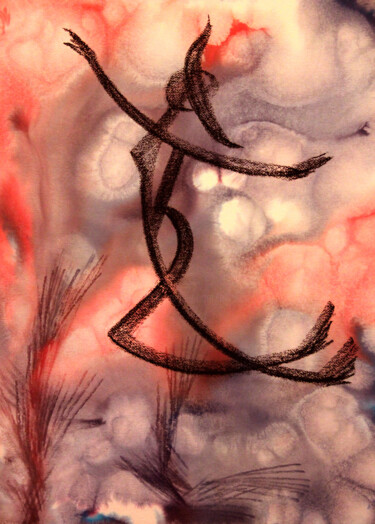 Peinture intitulée "Ma Sirène des Temps…" par Monique Vivian, Œuvre d'art originale, Pastel