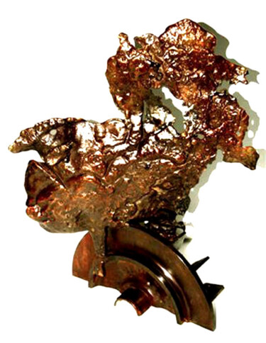 Sculpture intitulée "Cabriole d'un Bébé…" par Monique Vivian, Œuvre d'art originale, Métaux