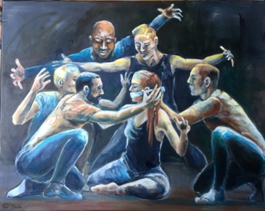 Painting titled "Domination" by Monique Warisse, Original Artwork, Oil