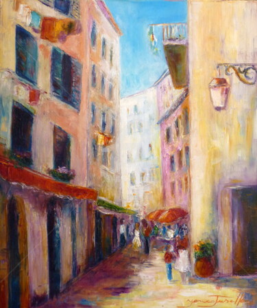 Painting titled "rue à Ajaccio" by Monique Yenco Fusella, Original Artwork