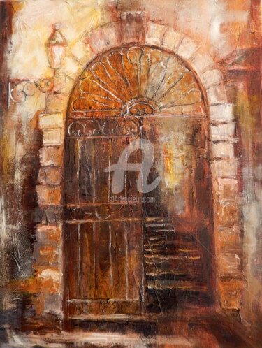 Painting titled "mystère" by Monique Yenco Fusella, Original Artwork