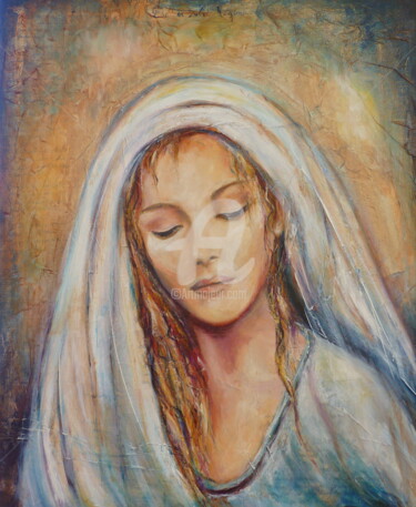 Peinture intitulée "DIO VI SALVE REGINA" par Monique Yenco Fusella, Œuvre d'art originale