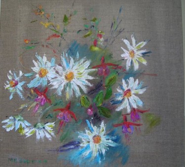 Peinture intitulée "Bouquet champêtre" par Monique Blons Baudouin, Œuvre d'art originale