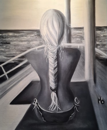 Картина под названием "Sortie maritime" - Monique Corbeau (La Galerie de MO), Подлинное произведение искусства, Масло