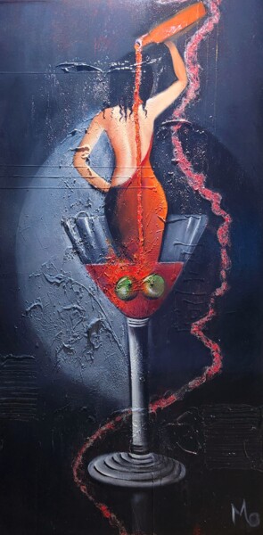 Malerei mit dem Titel "Vivre d'amour et de…" von Monique Corbeau (La Galerie de MO), Original-Kunstwerk, Acryl