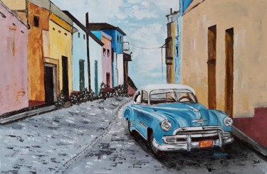 Schilderij getiteld "Cuba" door Monique Burette, Origineel Kunstwerk, Acryl