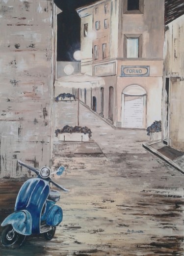 Painting titled "Napoli" by Monique Burette, Original Artwork, Acrylic