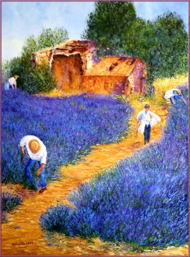 Ma Provence Peinture intitulée "Ma Provence" par Monique Laville, Œuvre d'art originale, Huile