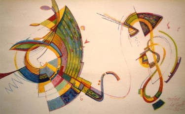 Peinture intitulée "MOUVEMENTS MUSICAUX…" par Arts Monyk, Œuvre d'art originale, Huile