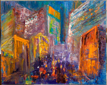 Malerei mit dem Titel "11-11-65x81-nocturn…" von André Helluin, Original-Kunstwerk, Öl