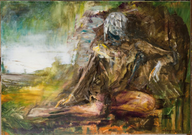 Peinture intitulée "12-09-65x92-meditat…" par André Helluin, Œuvre d'art originale, Huile