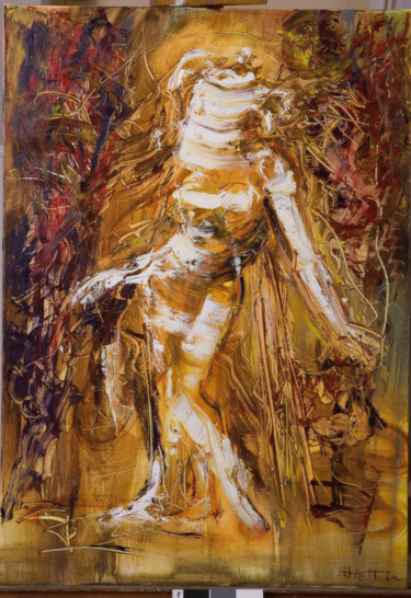 Pittura intitolato "3-10-92x65-dun-mond…" da André Helluin, Opera d'arte originale, Olio
