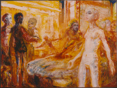 Peinture intitulée "Un ange passe..." par André Helluin, Œuvre d'art originale, Huile