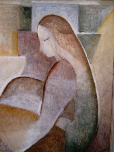 Painting titled "jeune_fille.jpg" by Monique Salazar, Original Artwork