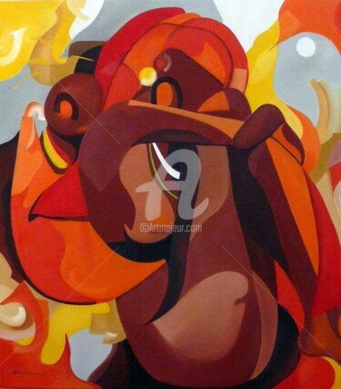 Pintura titulada "AFRICA SIN TI" por Monica Lowenberg, Obra de arte original, Oleo