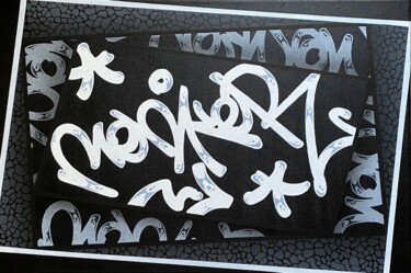 Peinture intitulée ""GraffitiTag" graff…" par Monker, Œuvre d'art originale, Acrylique