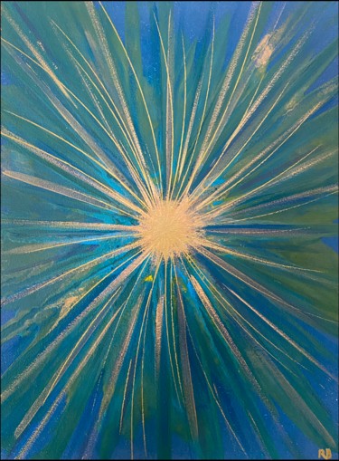 Painting titled "modèle Sunshine Gre…" by Richard Monnay, Original Artwork, Acrylic