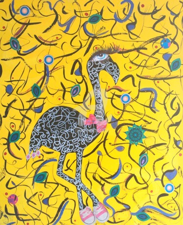 "FlamingO" başlıklı Tablo Mirolyn tarafından, Orijinal sanat, Akrilik
