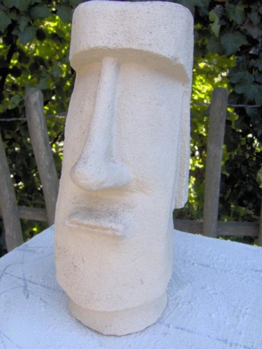 Sculpture titled "Moko nui" by Pascal Jean Léon Cozler, Original Artwork, Clay