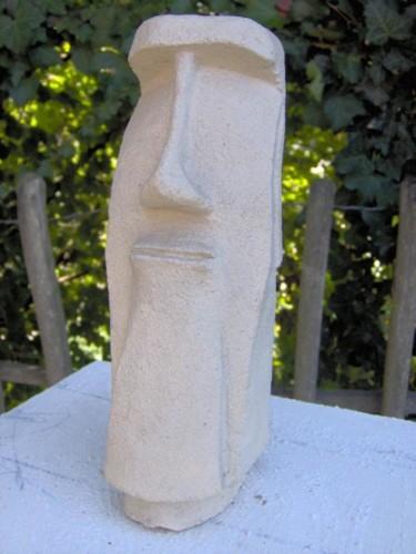 Sculpture titled "Moai ahu" by Pascal Jean Léon Cozler, Original Artwork