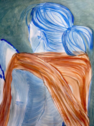 Pittura intitolato "Une femme II, série…" da Monor, Opera d'arte originale, Acrilico
