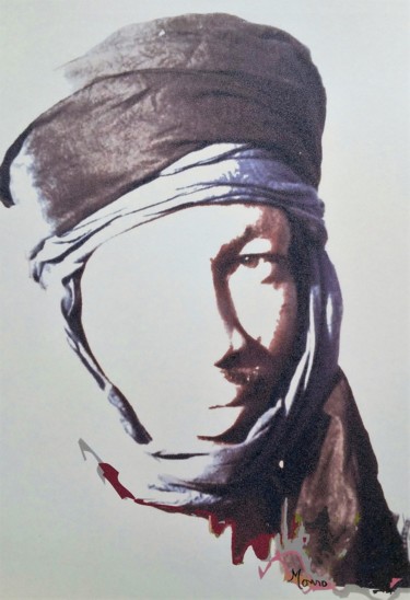 Peinture intitulée "mystère du désert.j…" par Monro, Œuvre d'art originale, Encre